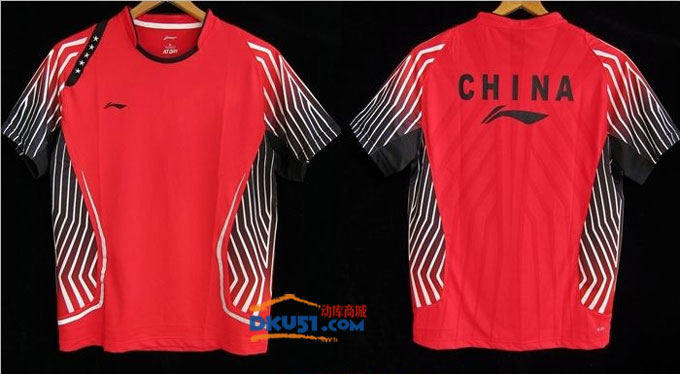 李宁2014亚运会、既中国公开赛比赛服外观，女款红色，AAYJ382-1