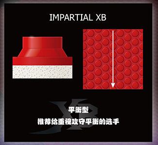 新款蝴蝶IMPARTIAL XB/XS正胶套胶性能介绍