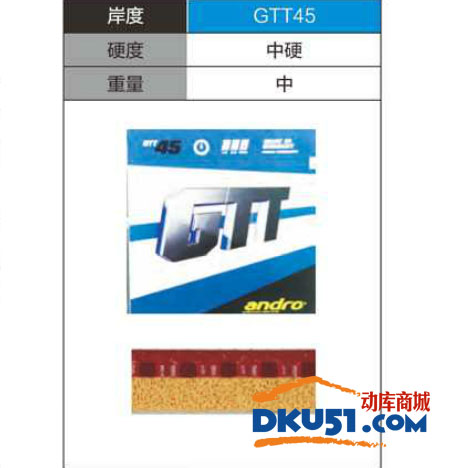 岸度GTT 40 45全面易控乒乓球胶皮：大众小清新